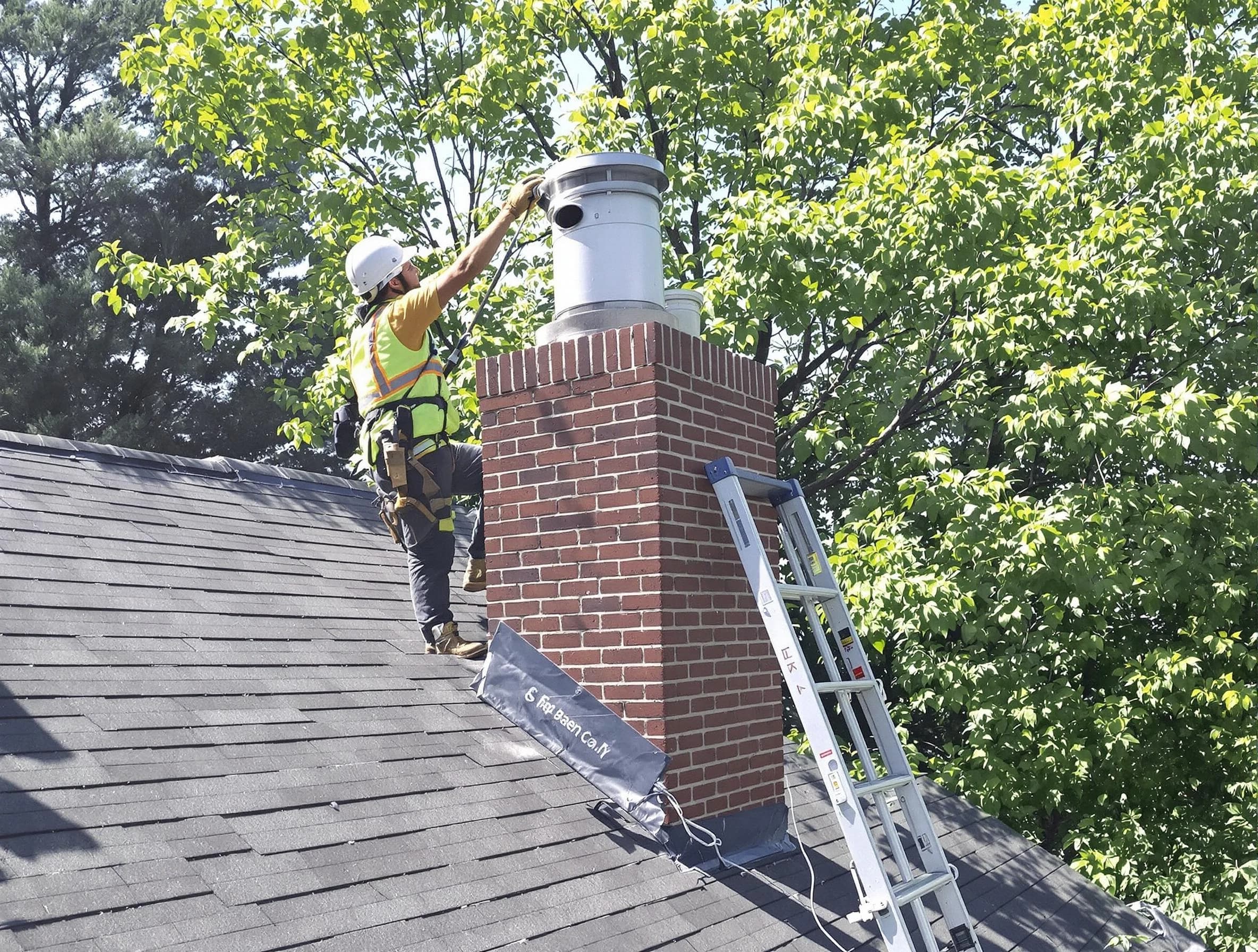 Chimney liner inspection by Hopewell Chimney Sweep in Hopewell, PA