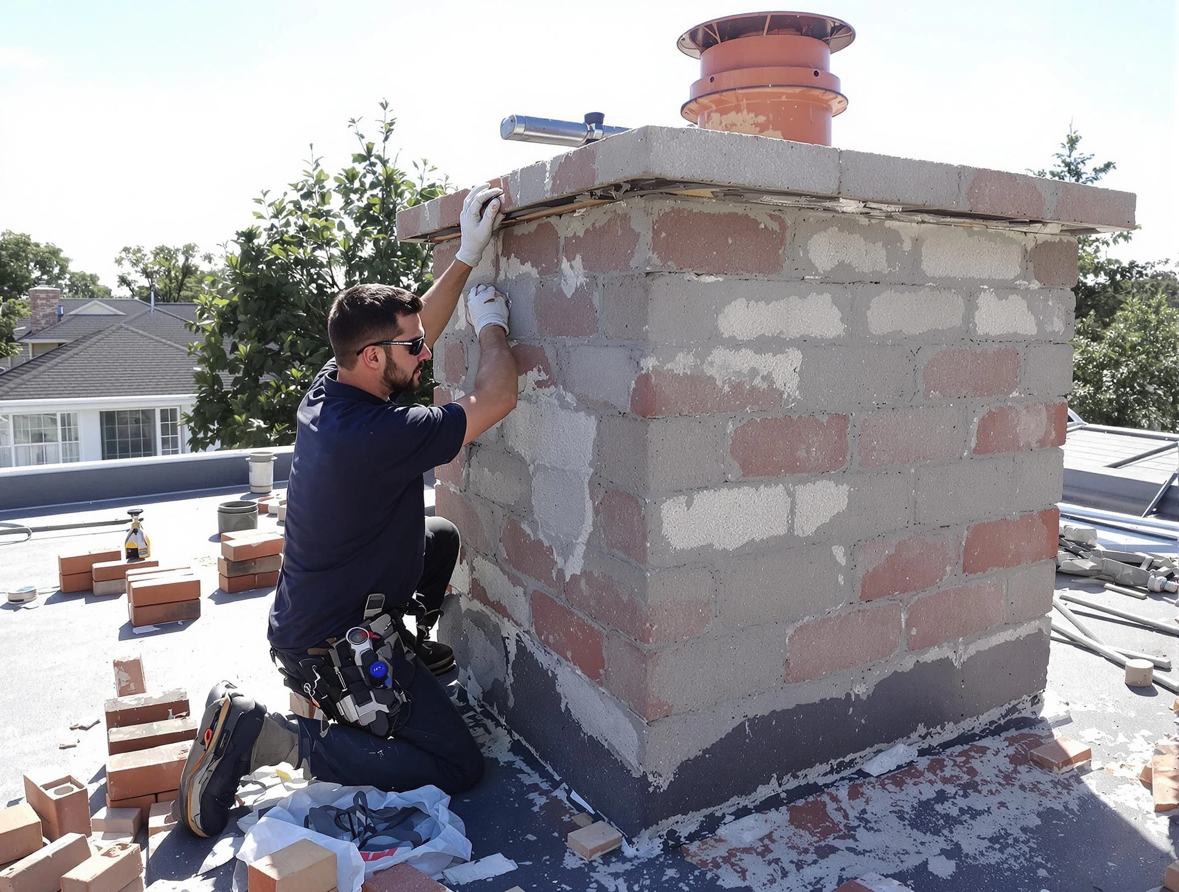 Advanced chimney repair process by Hopewell Chimney Sweep in Hopewell, PA