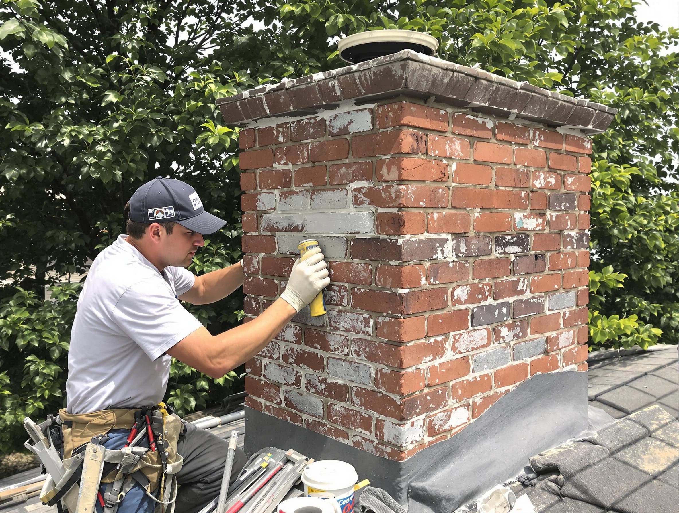 Hopewell Chimney Sweep restoring an aging chimney in Hopewell, PA