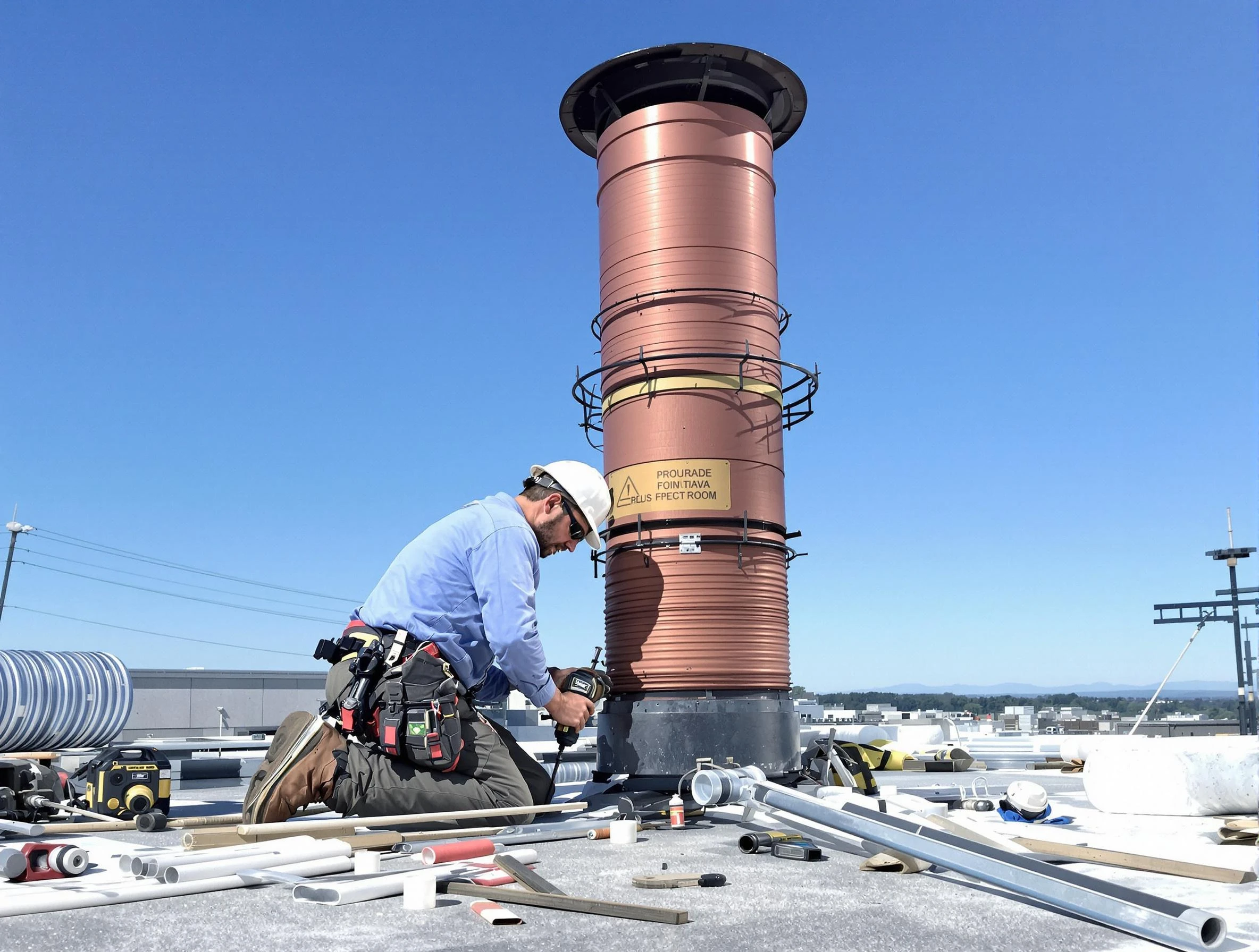 Installed chimney liner by Hopewell Chimney Sweep in Hopewell, PA