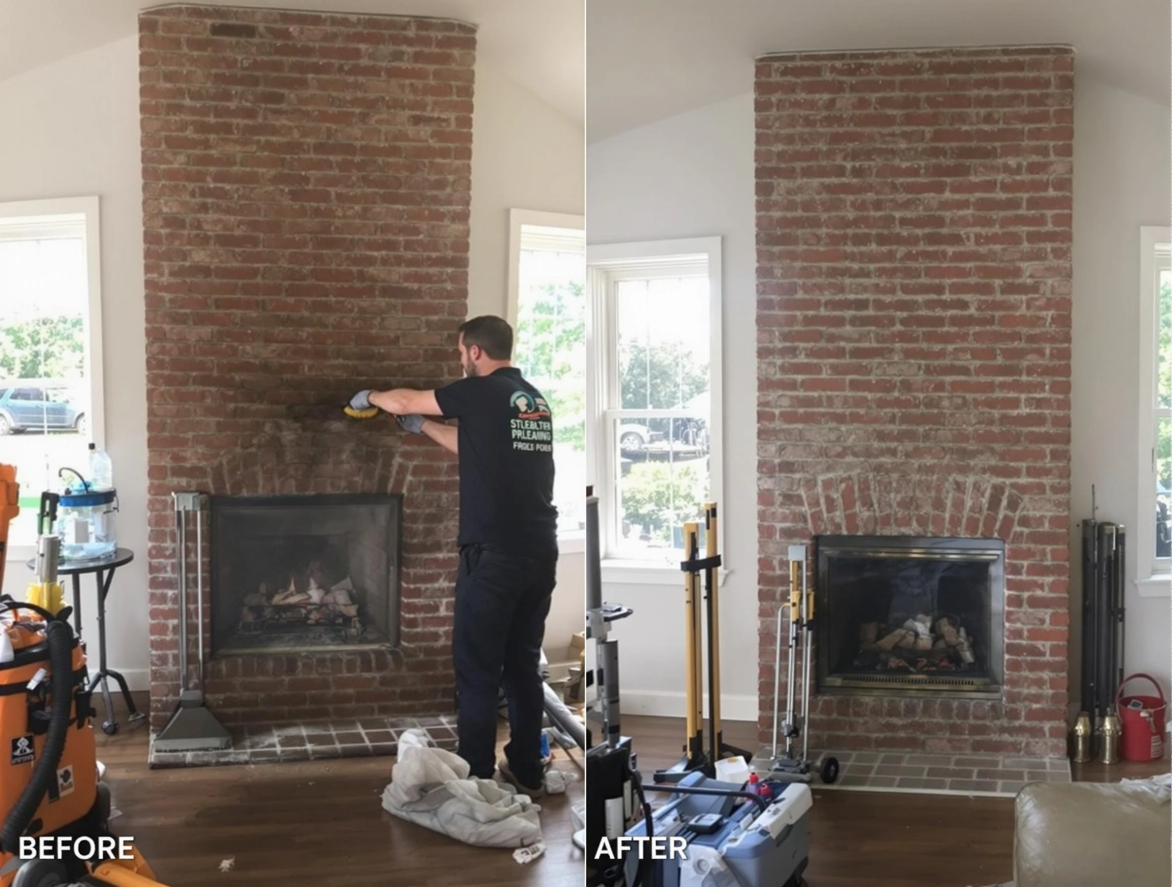 Finished chimney sweeping service by Hopewell Chimney Sweep in Hopewell, PA