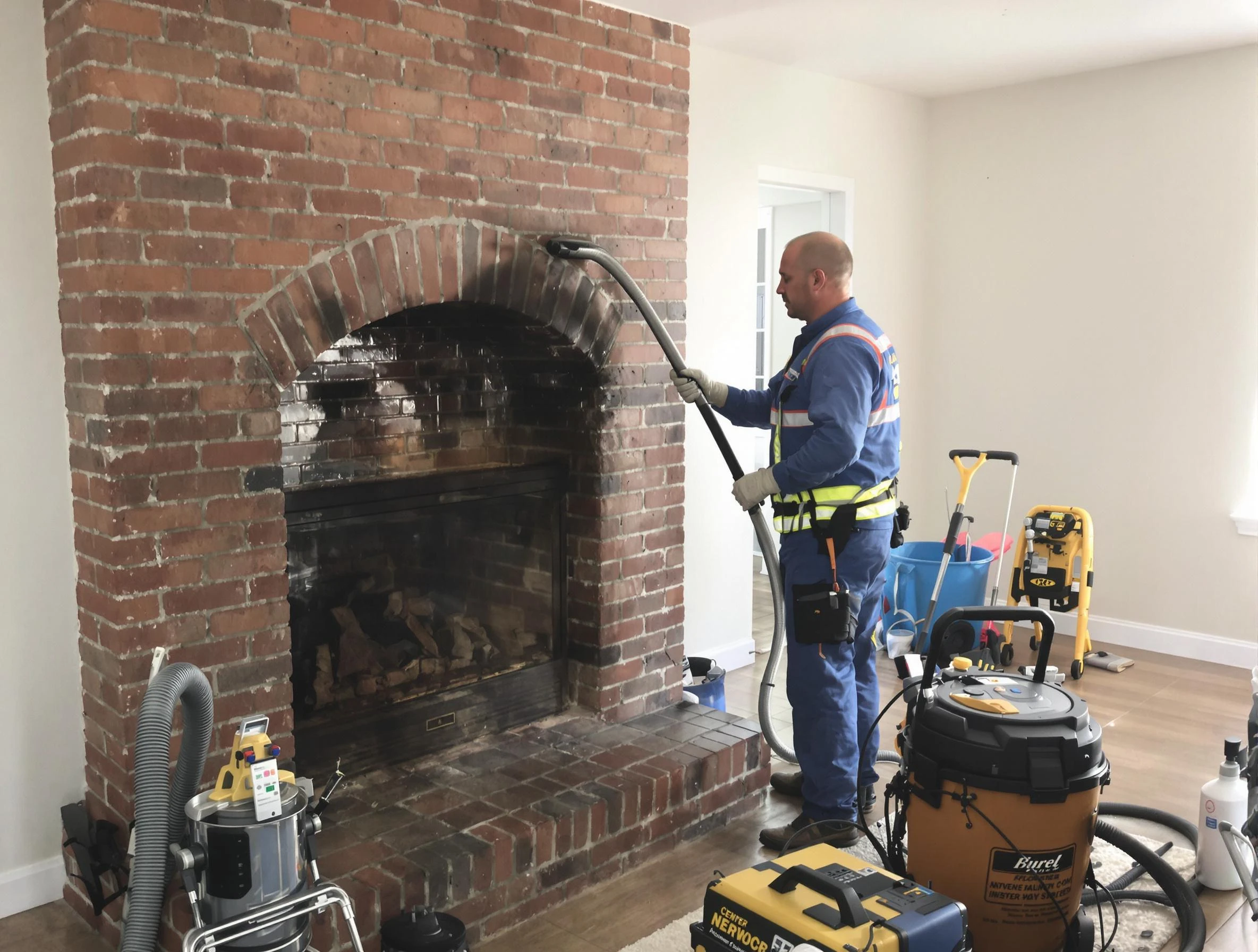 Hopewell Chimney Sweep expert performing detailed chimney sweep in Hopewell, PA