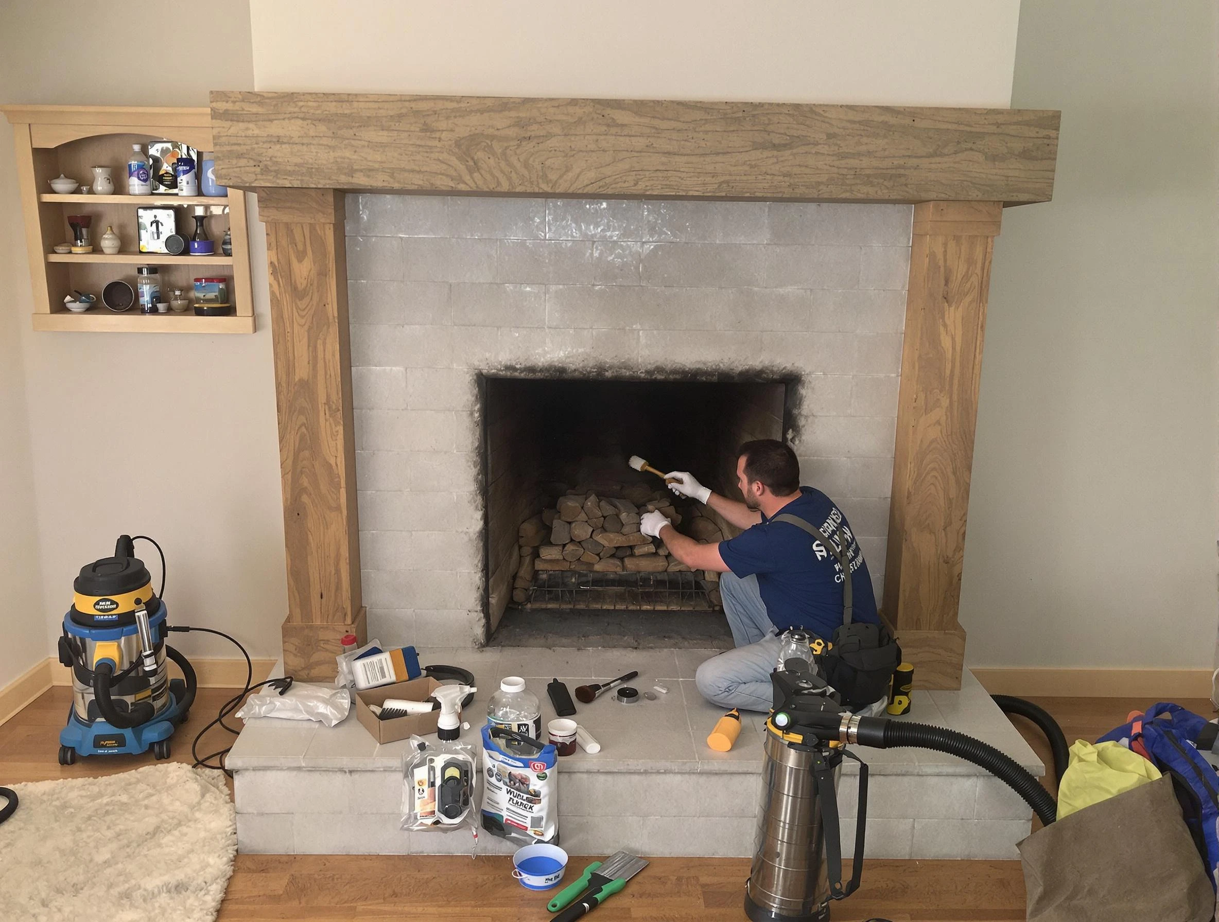 Detailed creosote removal process by Hopewell Chimney Sweep in Hopewell, PA