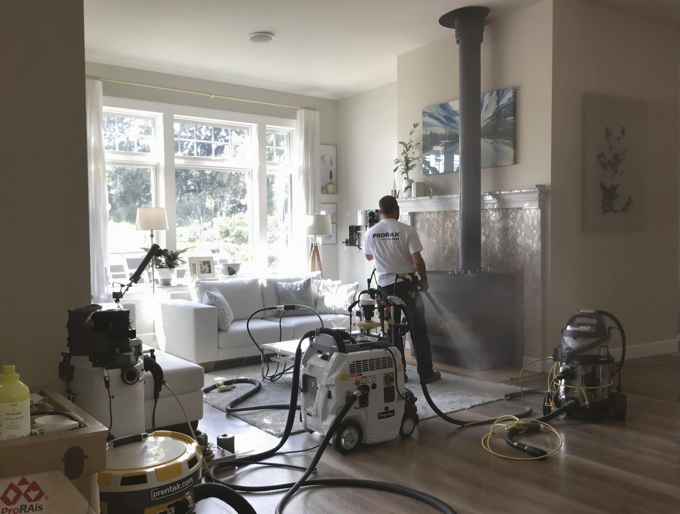 Soot removal service by Hopewell Chimney Sweep for a fireplace in Hopewell, PA